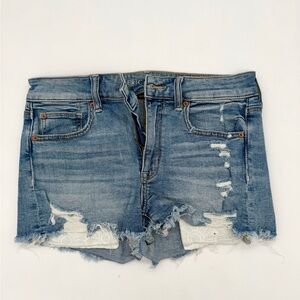 American Eagle Outfitters Distressed Blue Jean Shorts